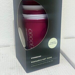 Starbucks ASU Sun Devils 6-Pack Reusable HOT Cups New Campus Collection 3251 NIB
